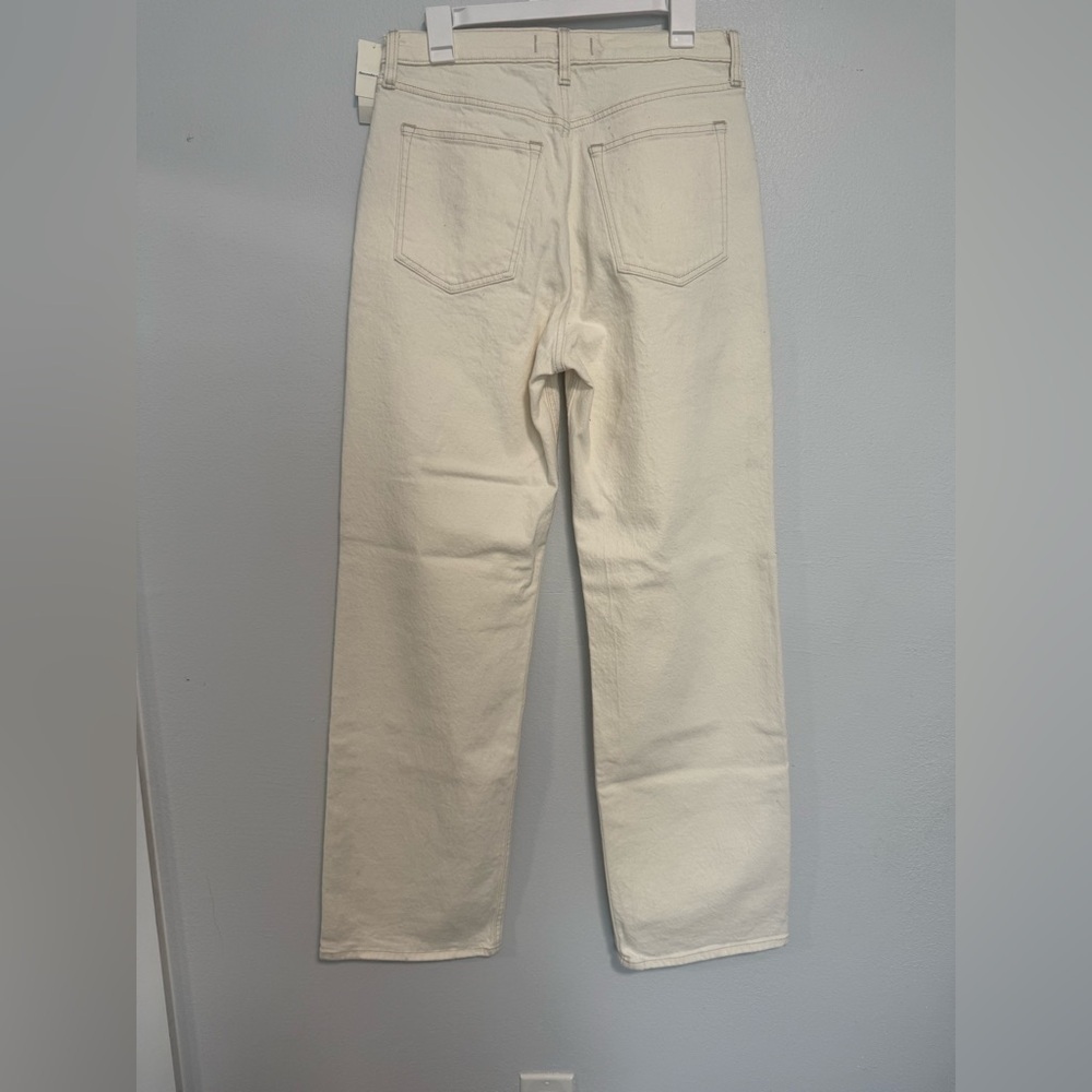 Abercrombie Fitch The 90s Relaxed Jeans High Rise Cream Size 31/12 Long - Picture 4 of 6
